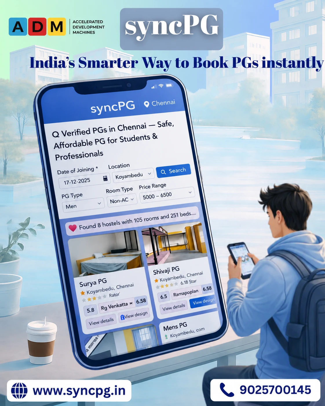 Syncpg PG online booking portal