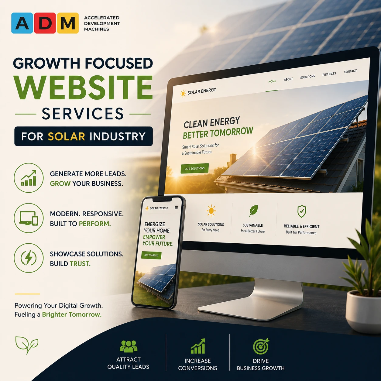 Website development for solar industry