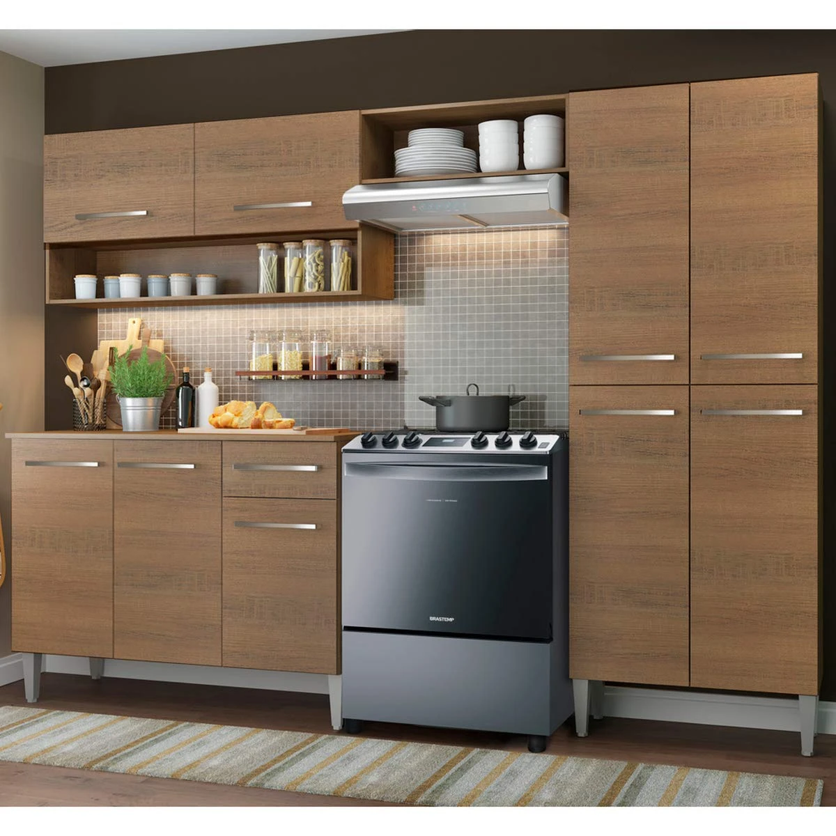 Premium Open L-Shaped Modular Kitchen Design