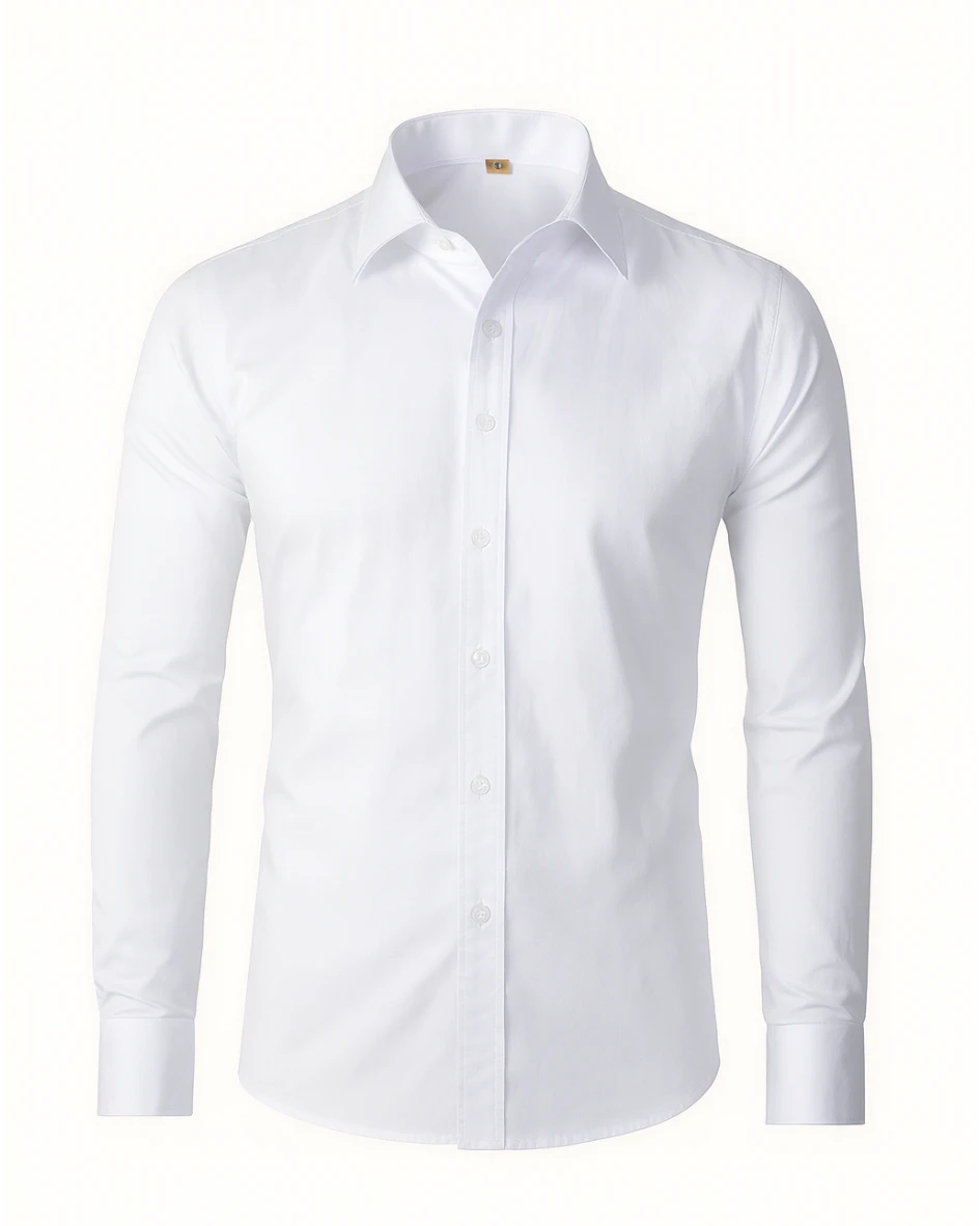 White Professional Business Shirt | Classic Corporate Office Wear With Logo