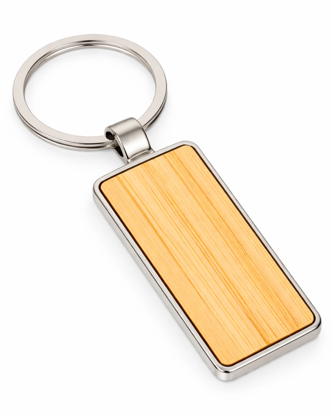 Bamboo & Metal Keychain | Eco-friendly Corporate Gift Accessory