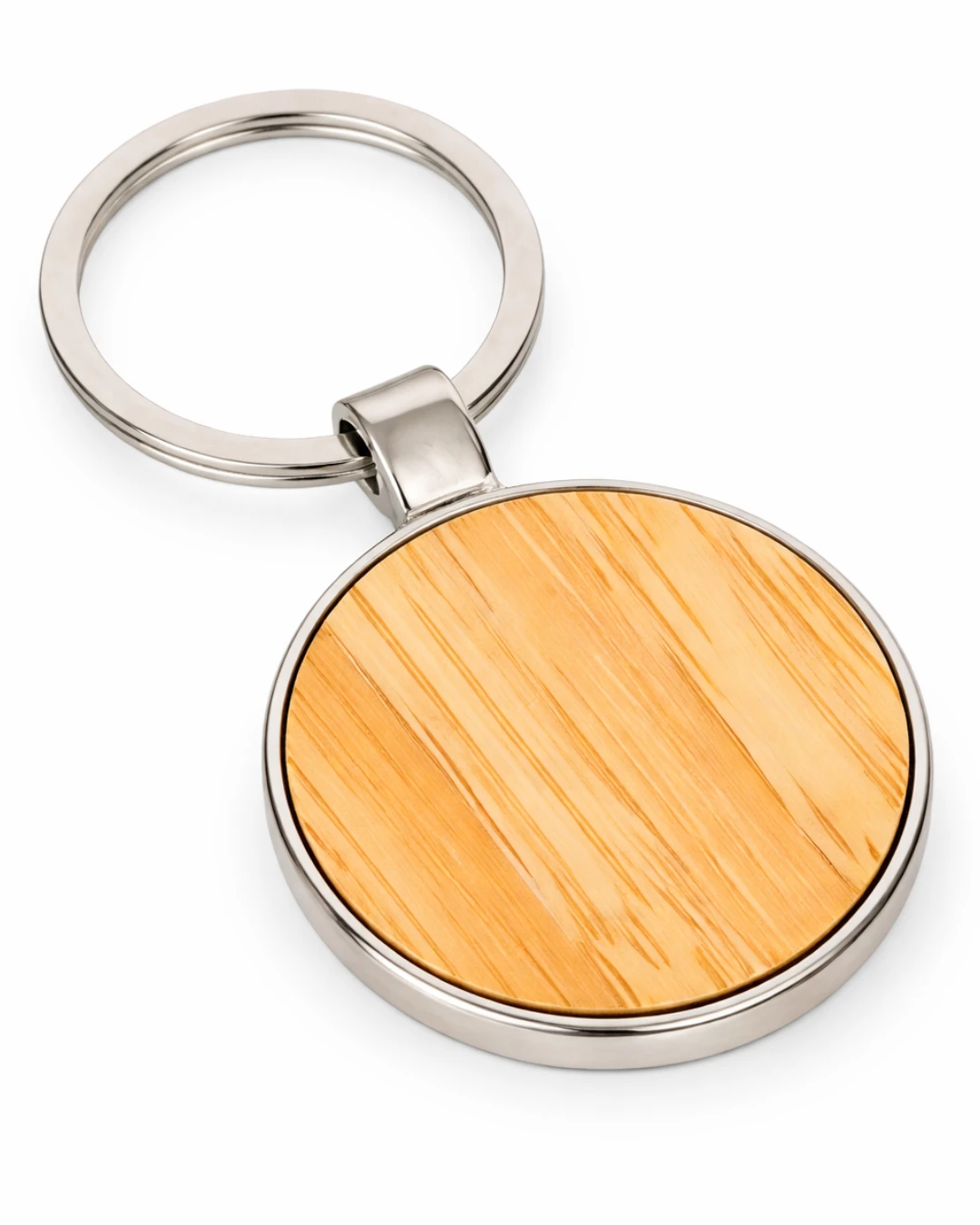 Custom Logo Bamboo Keychain | Eco-friendly Corporate Gift