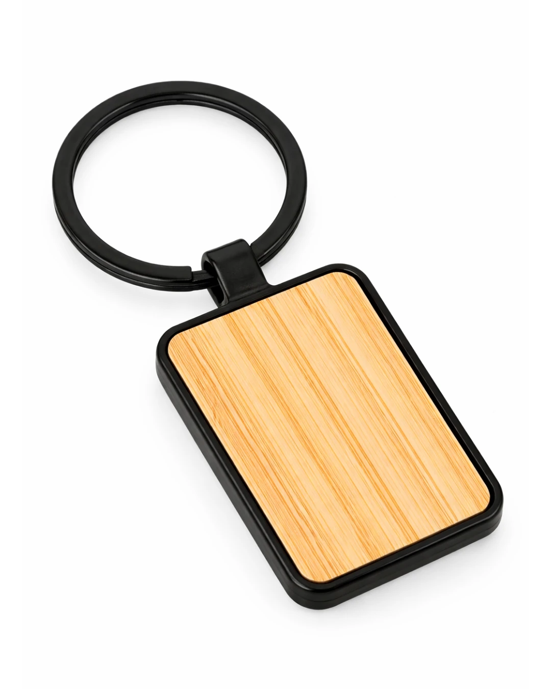 Custom Logo Bamboo Keychain | Eco-friendly Corporate Gift Key Holder