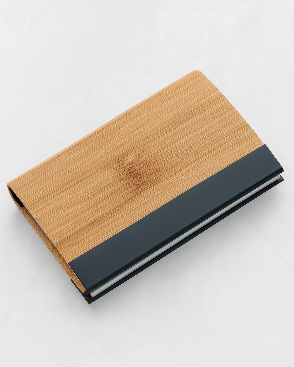 Bamboo Business Card Holder | Eco-friendly Corporate Gift Card Case