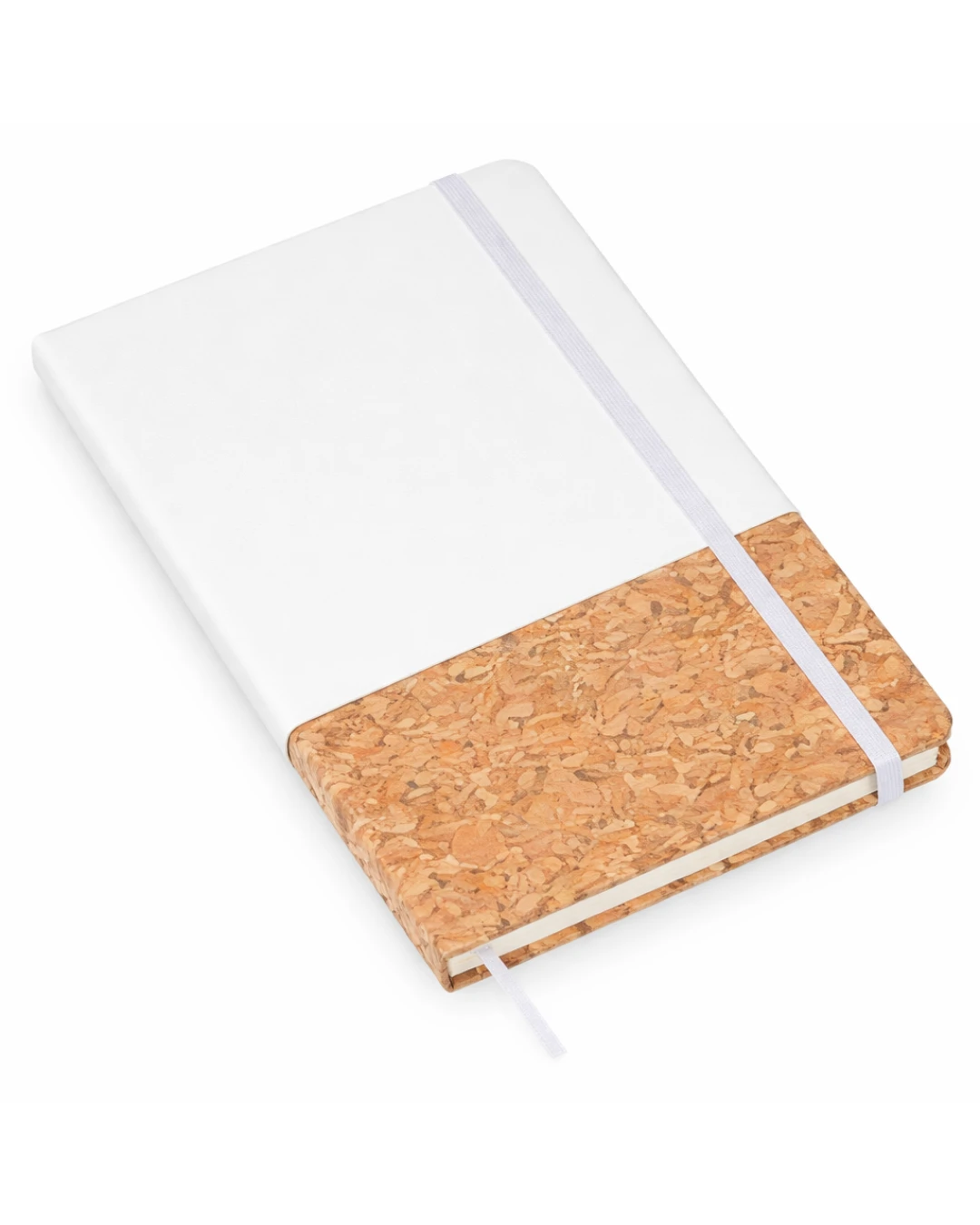 Cork & Soft Cover Notebook With Elastic Closure | Corporate Gift Journal