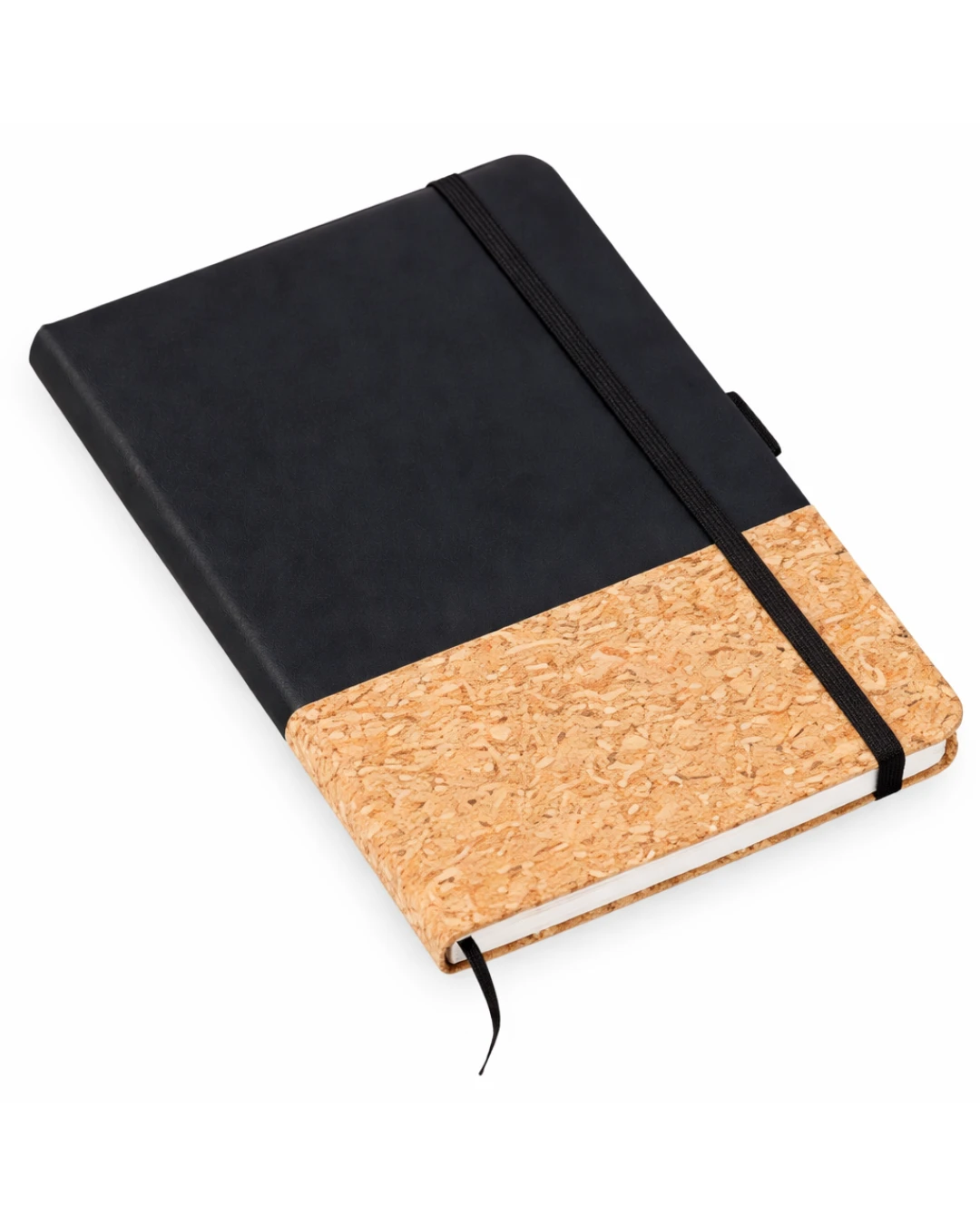 Cork & Leatherette Notebook With Elastic Closure | Corporate Gift Journal