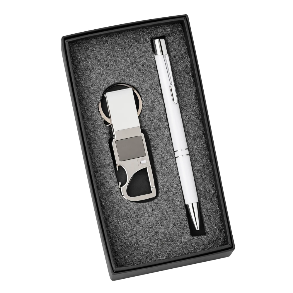 Corporate Pen And Keychain Gift Set – Professional Office Accessory