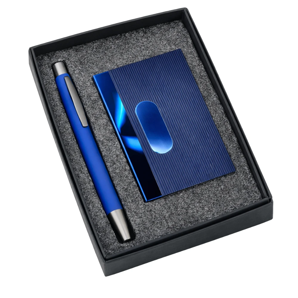 Executive Metal Pen And Card Holder Corporate Gift Set