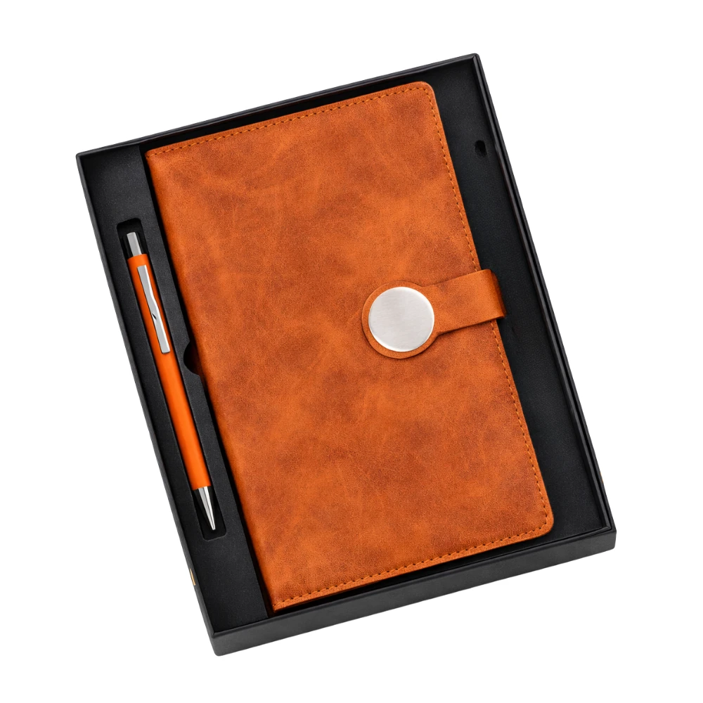Premium Business Meeting Stationery Set With Magnetic Lock Diary & Metal Pen