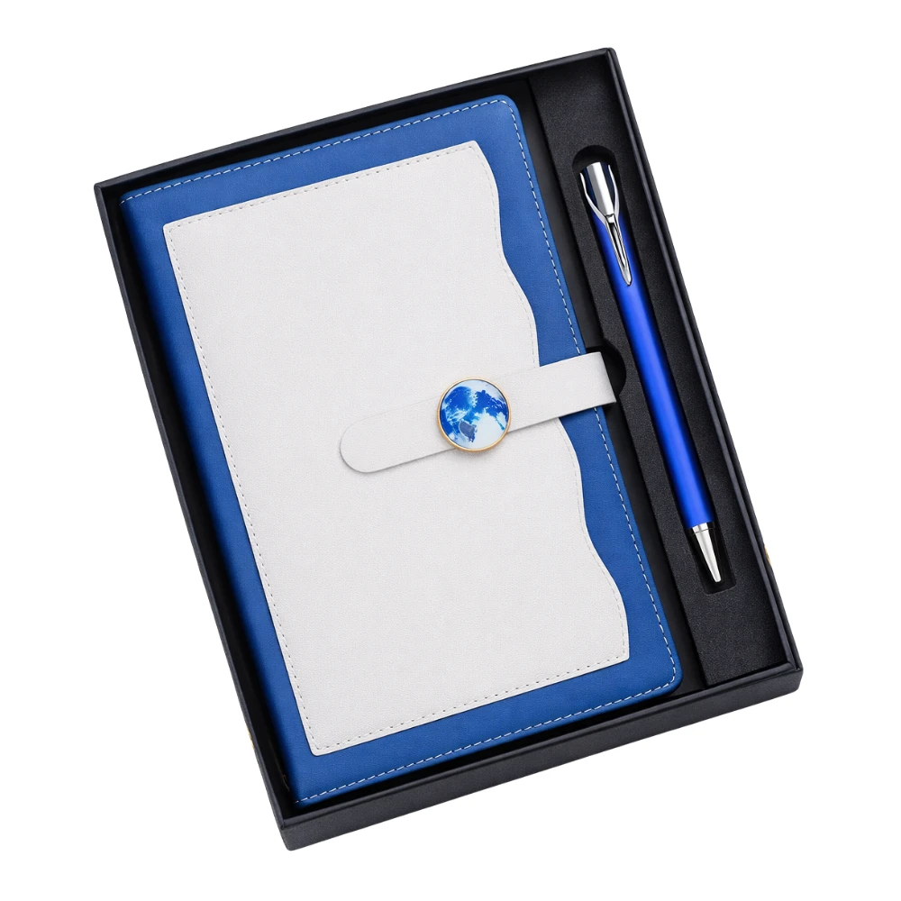 Premium Magnetic Lock Diary With Metal Pen – Executive Corporate Gift Set