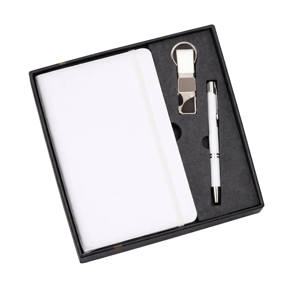 Custom Corporate Diary Gift Set With Pen & Keychain