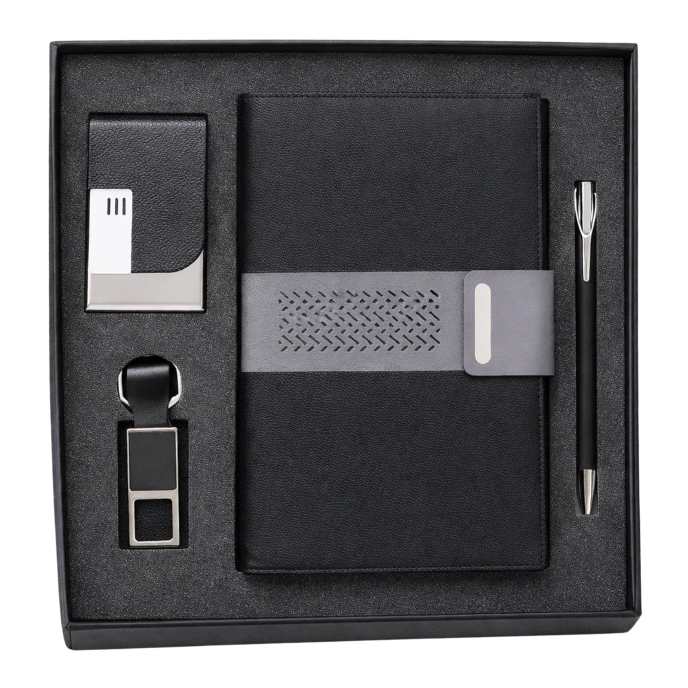 Luxury Corporate Gift Set With Diary, Pen, Card Holder & Keychain