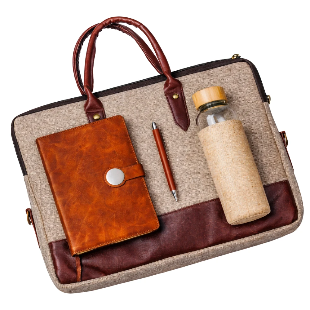 Premium Corporate Welcome Kit With Laptop Bag, Diary, Pen & Bottle