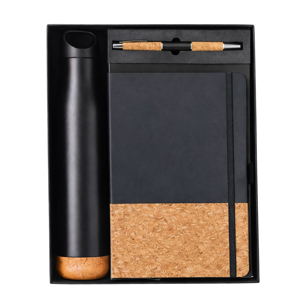 Cork Executive Corporate Gift Set With Diary, Bottle & Pen