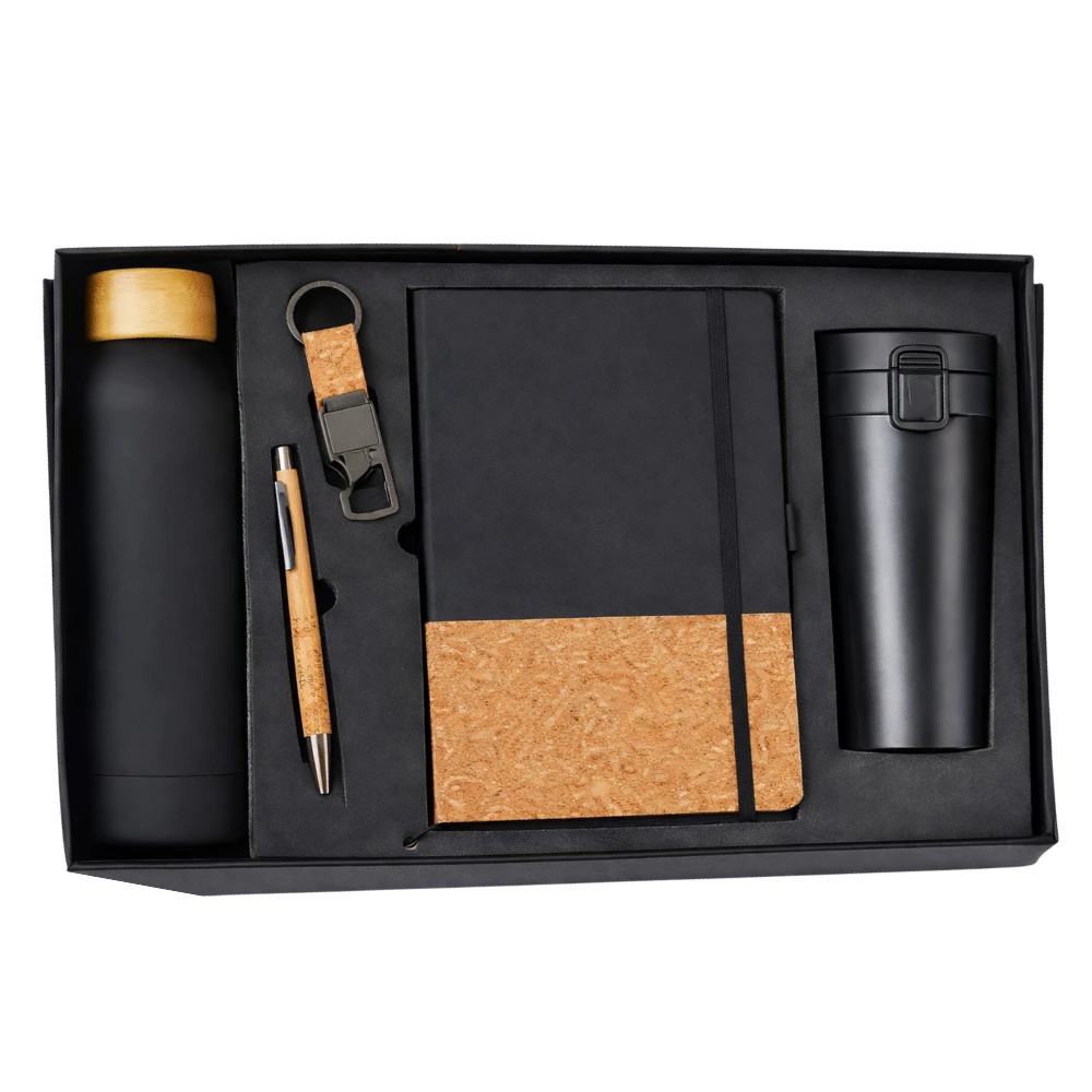 Cork Executive Corporate Gift Set With Diary, Bottle, Tumbler, Pen & Keychain