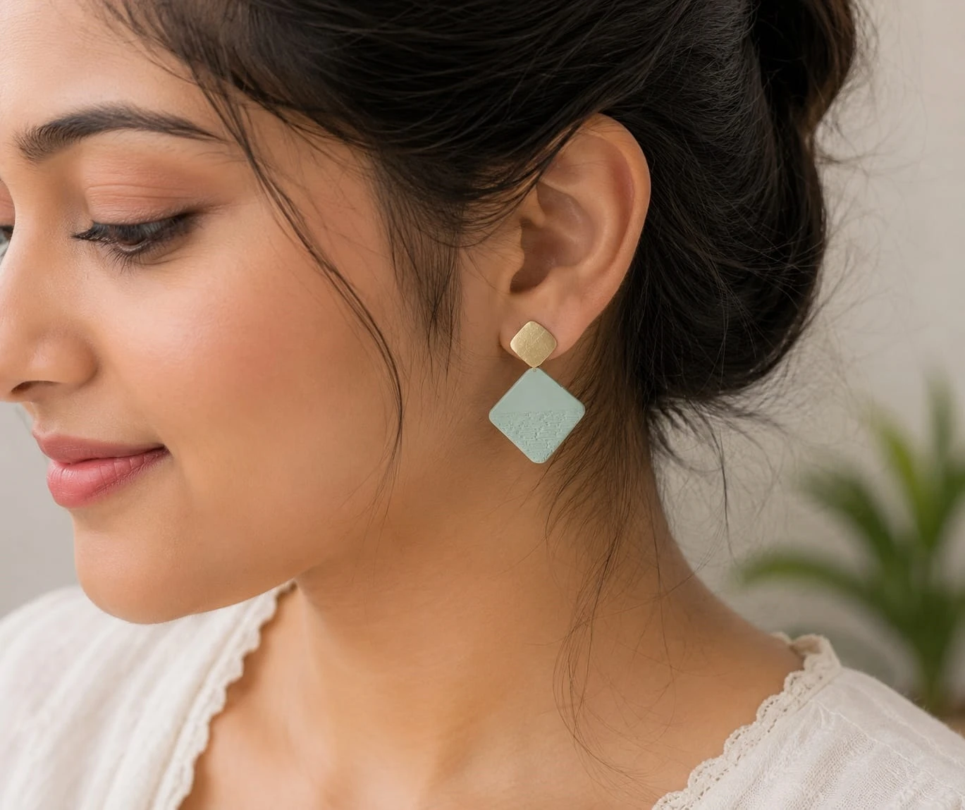 Geometric Square Drop Earrings