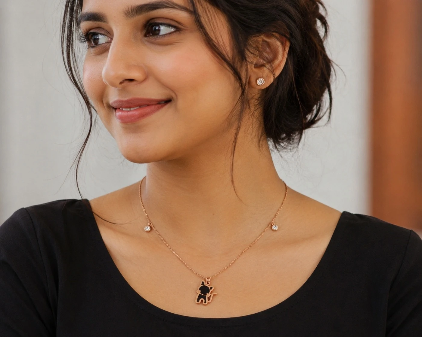 Midnight Butterfly Gold Chain